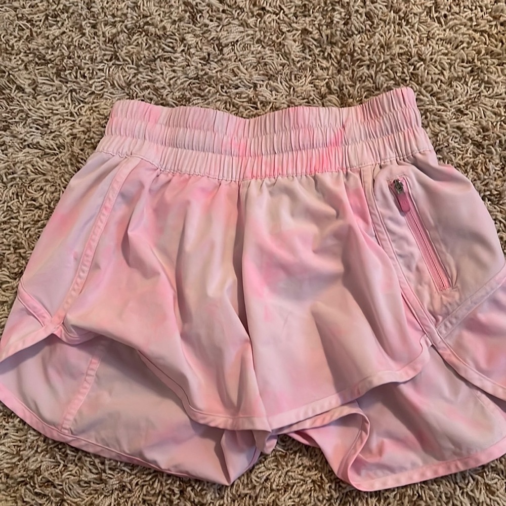 Pink lululemon shorts. 4 inch size 4